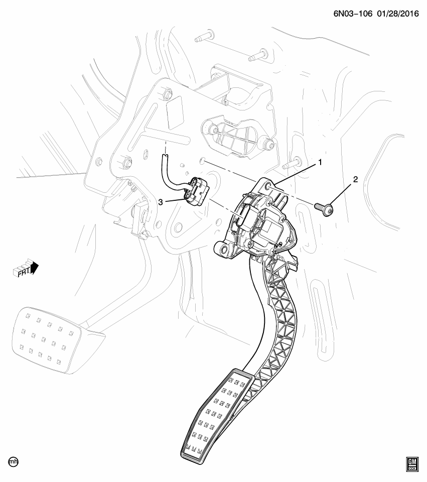 GM 11547780 Bolt, Brake Pedal Bracket