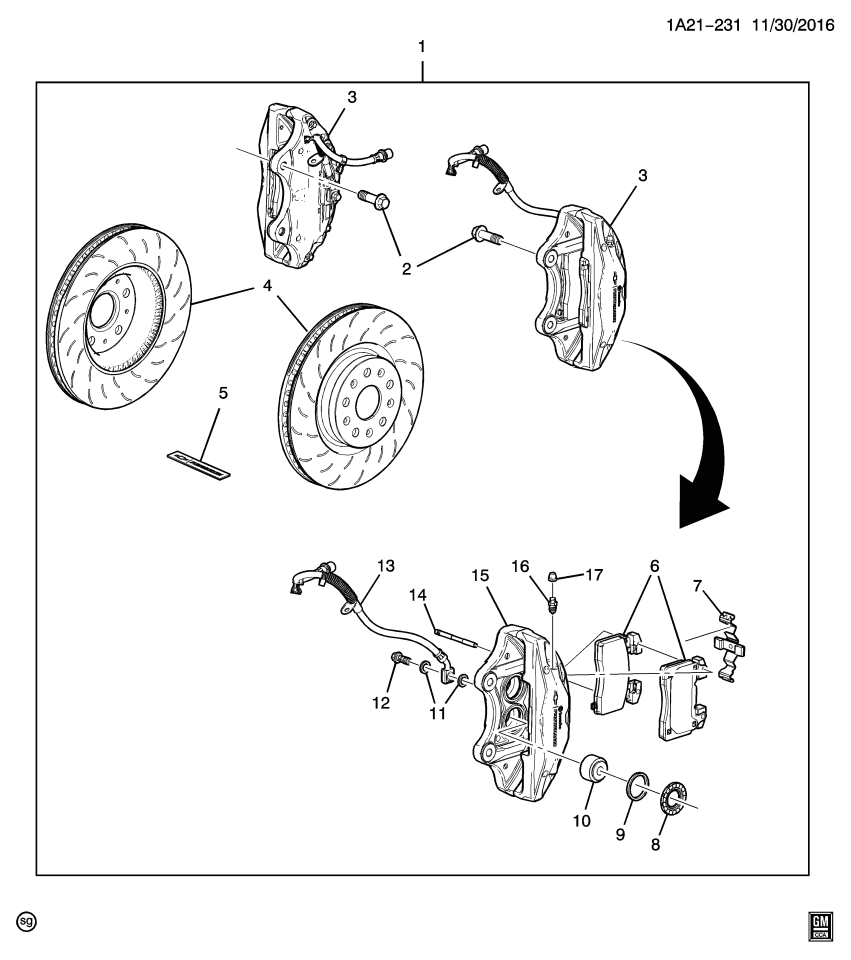 GM 23348196 Caliper Asm-Front Brake