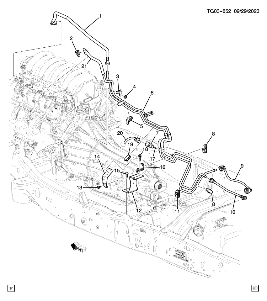 GM 84206212 Bracket-Fuel Feed & Return Front Hose