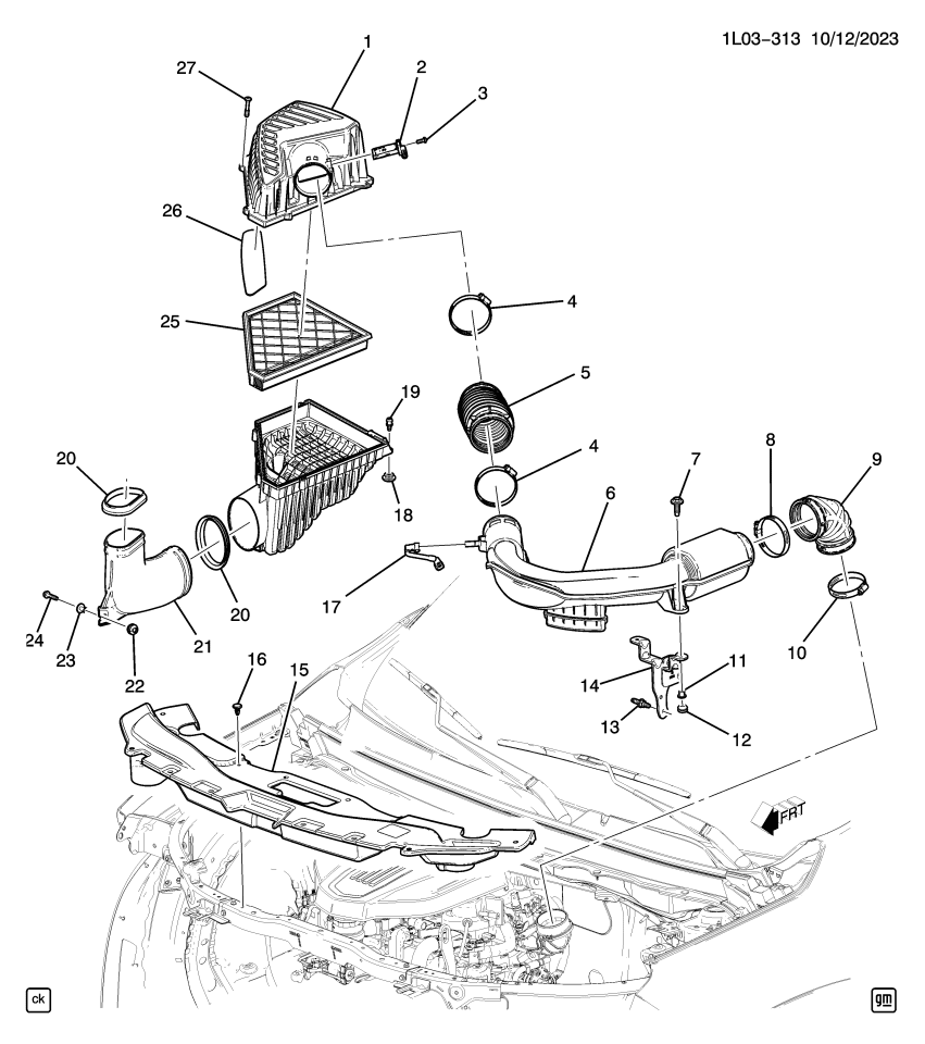 GM 26454938 CLAMP-A/CL OTLT DUCT
