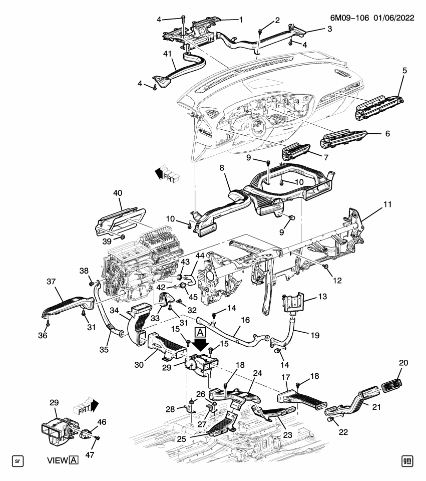 GM 85552159 BRACKET-FLR RR AIR DISTR
