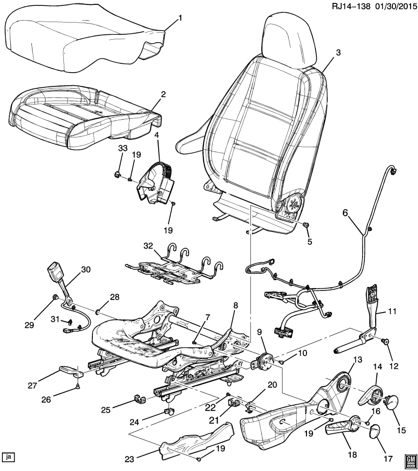 GM 95913248 Bolt/Screw-Passenger Seat Belt Buckle <Do Not Use Co