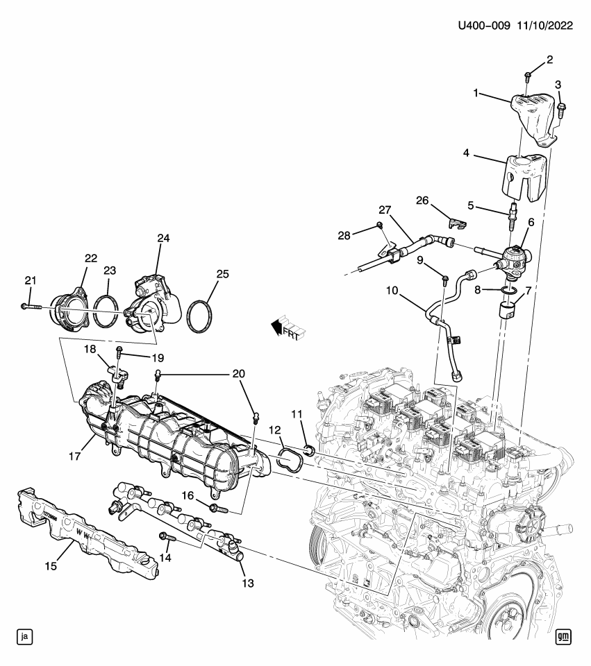 GM 12663312 PIPE ASM-FUEL FEED INTER