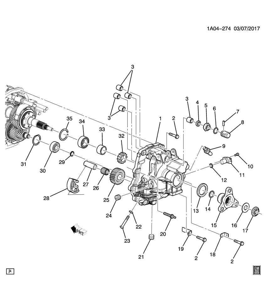 GM 24287102 Stud, Trans Extension