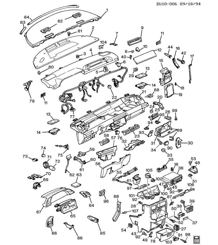GM 10218331 Latch Asm-Compartment Door