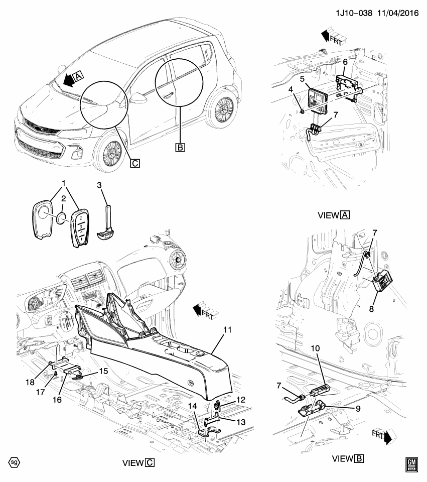 GM 42469818 BRACKET-LOW FREQ CNSL ANT