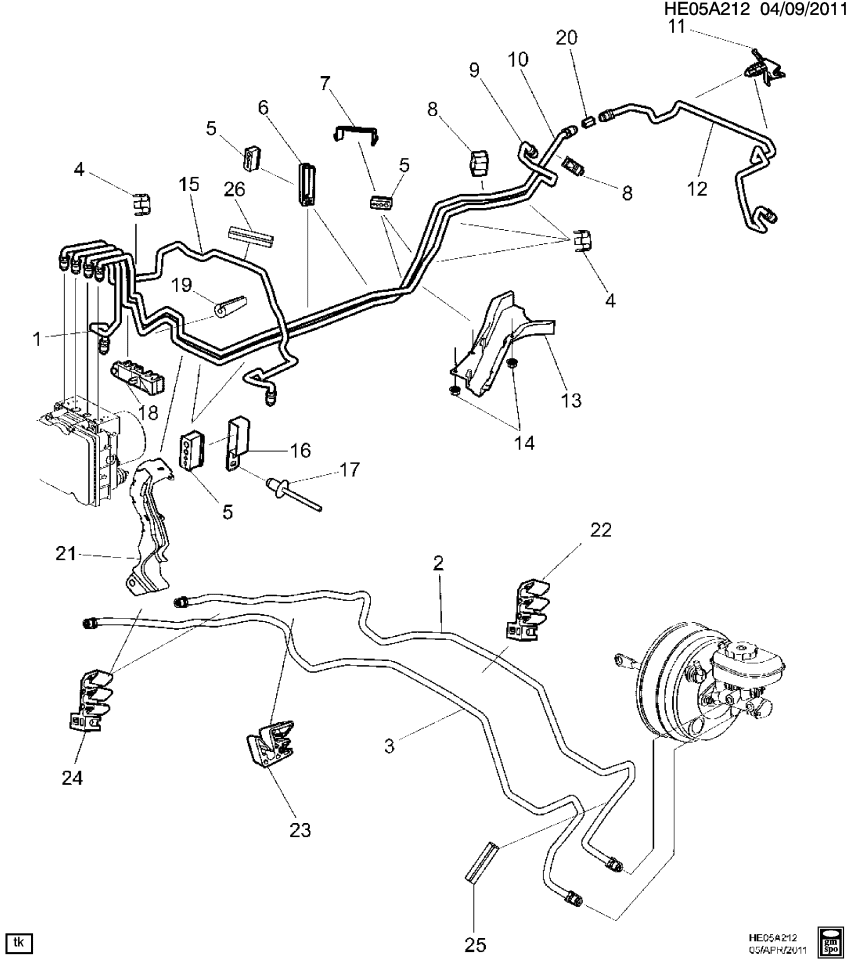 GM 92216513 Protector-Front Brake Pipe