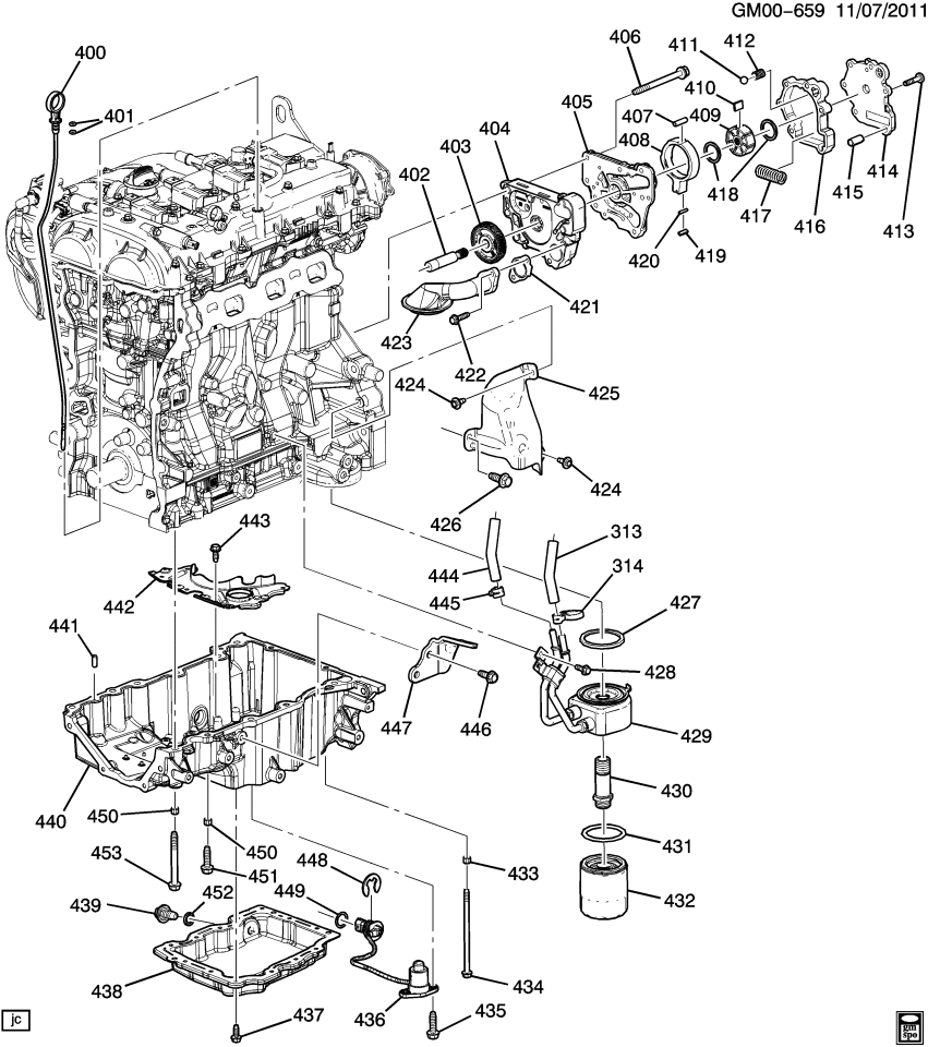GM 12627026 Pin-Oil Pump Slide Pivot