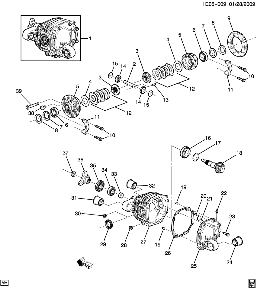 GM 92230392 Shaft, Differential Pinion Gear
