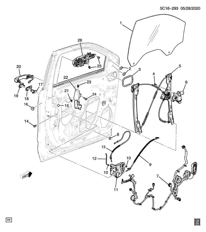 GM 11547412 Bolt, Front Side Door Lock Cover