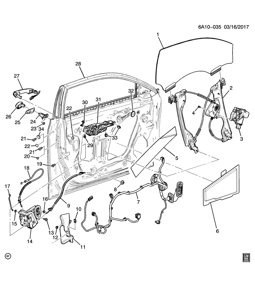 GM 13512743 Retainer-Front Side Door Lock Cyl