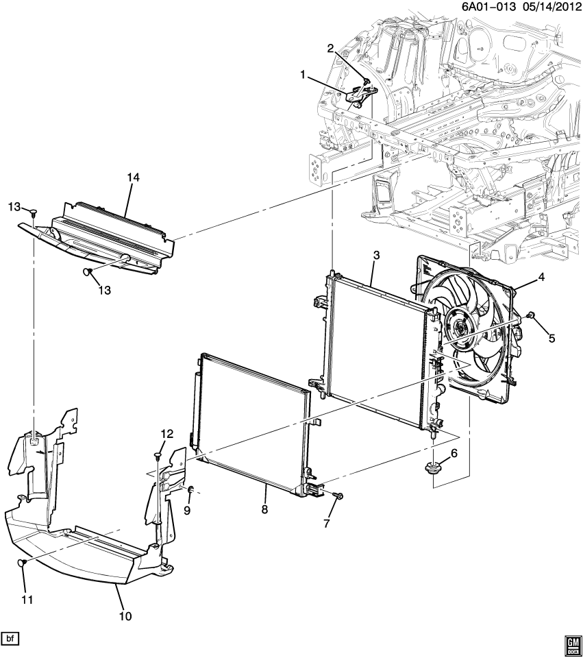 GM 23229474 Baffle Asm-Radiator Air Upper