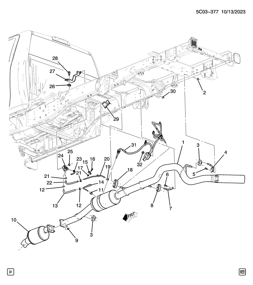 GM 87858140 FILTER ASM-EXH PRTLT (W/ EXH PIPE)
