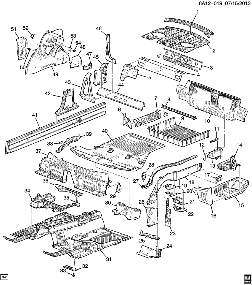 GM 22910291 Extension Asm-Rear Wheelhouse Inner Panel
