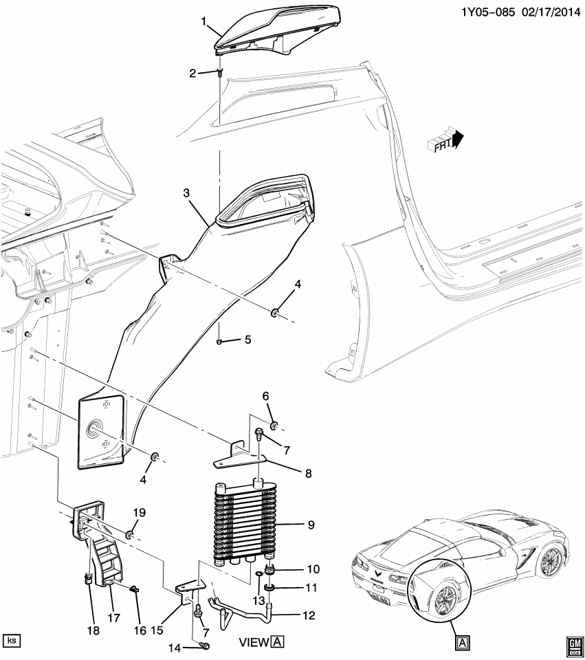 GM 84304364 Baffle Asm-Differential Oil Cooler