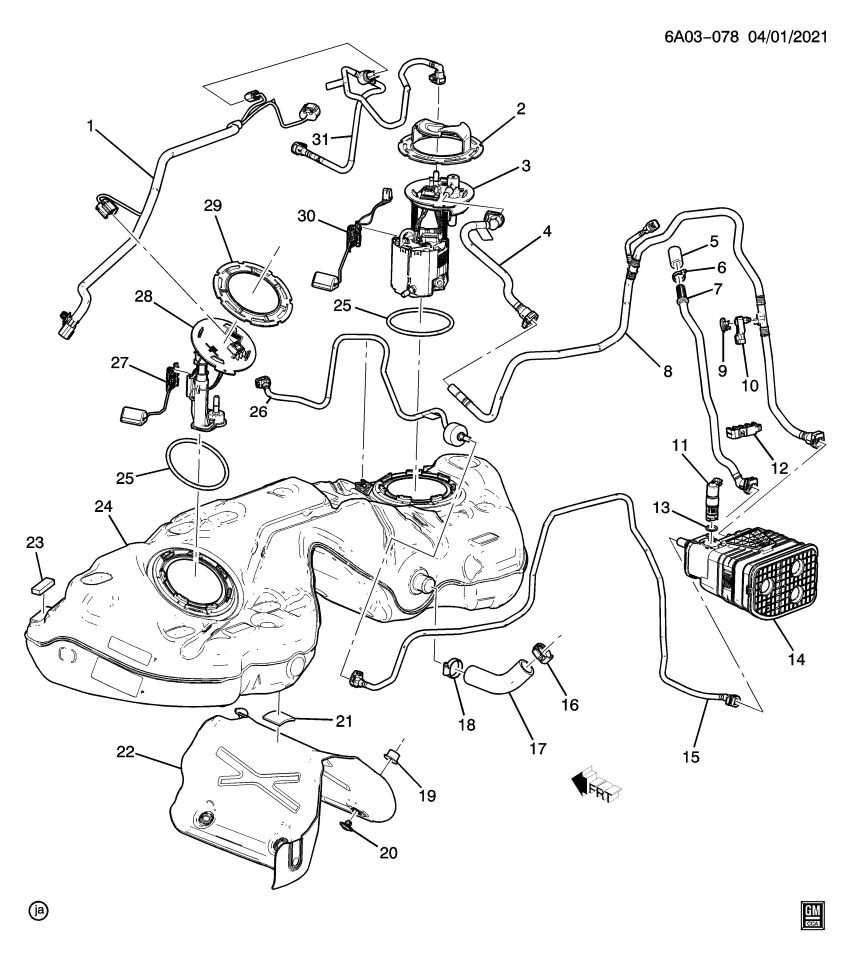 GM 23267141 Harness Asm-Fuel Sender Wiring
