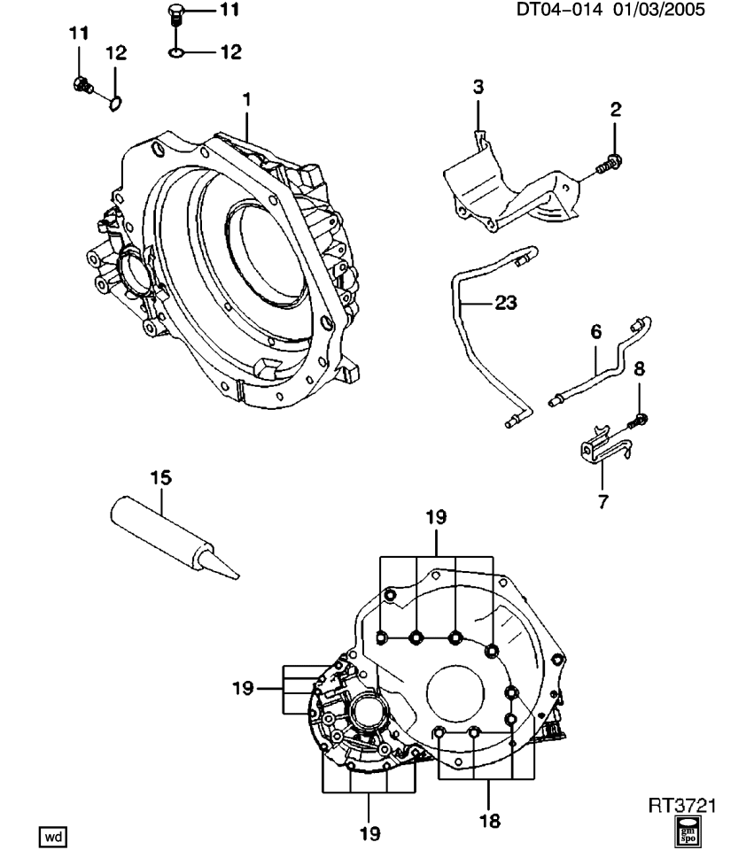 GM 93741393 Bolt/Screw, Torque Converter Housing