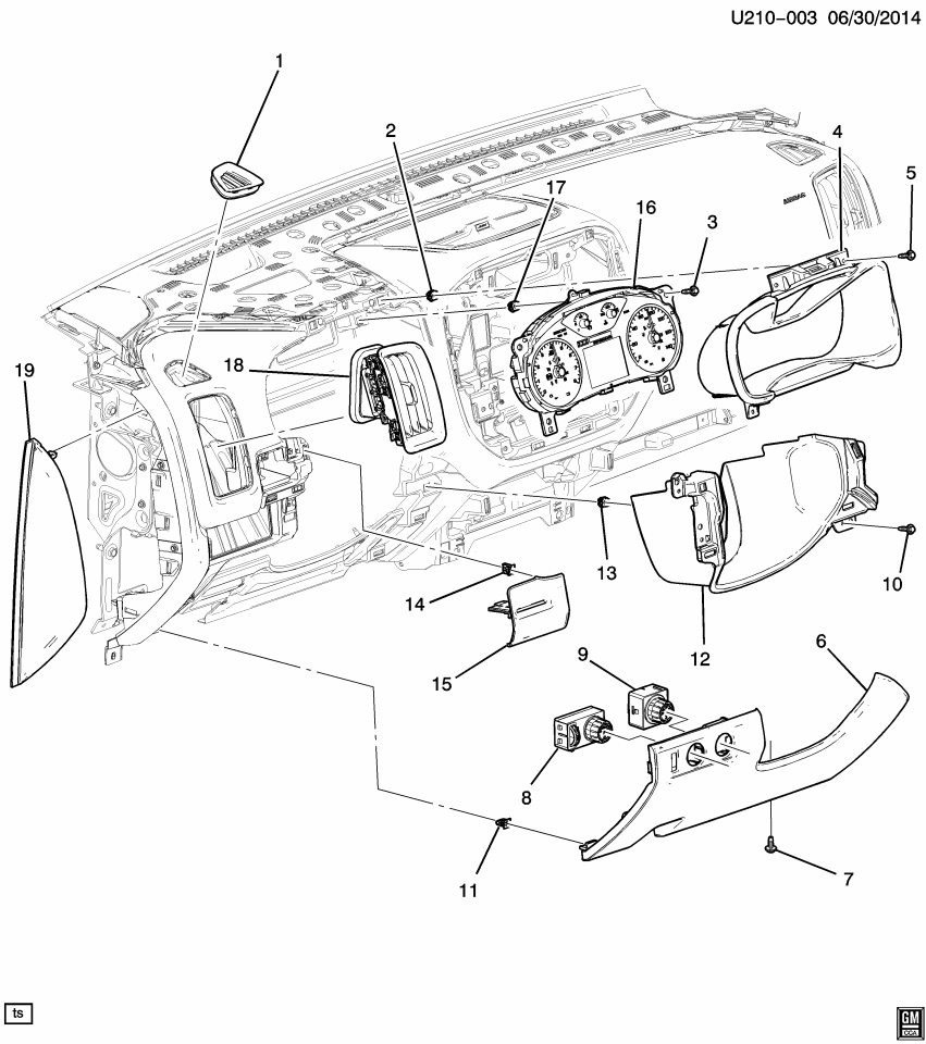 GM 23306113 Instrument Cluster