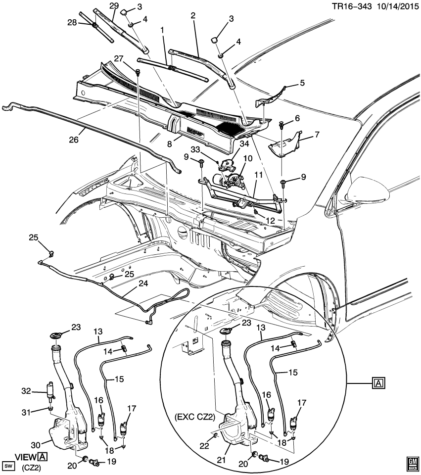 GM 84060427 Cover, Windshield Wiper Motor