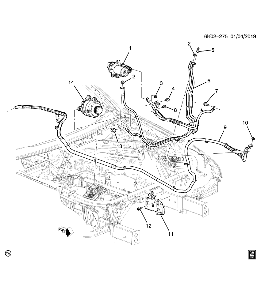 GM 84382384 Positive Cable