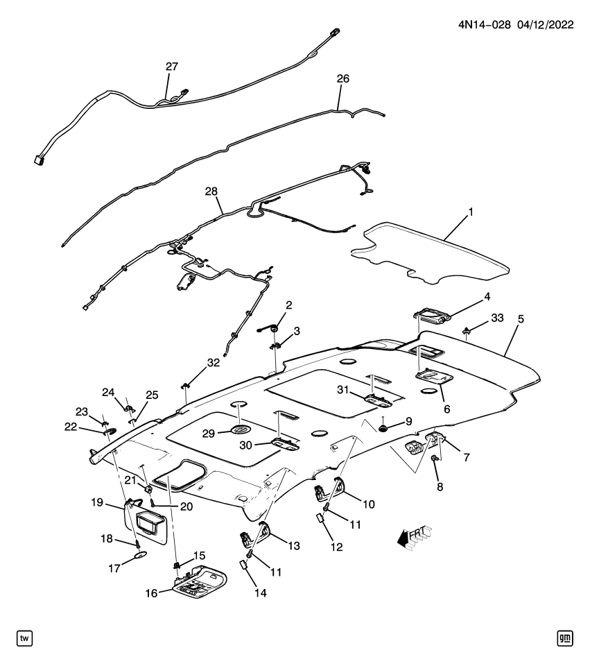 GM 84238347 Cable Asm-Digital Radio Antenna & Navn Antenna Coaxial
