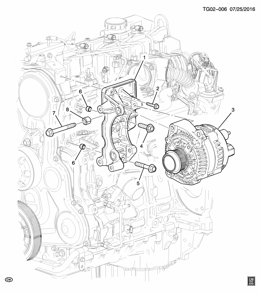 GM 12625601 Pin-A/C Compressor Bracket Locating