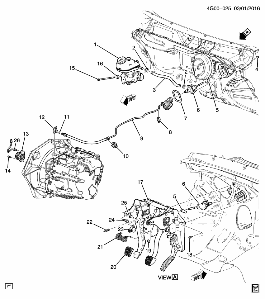 GM 13281364 Bumper-Clutch Pedal