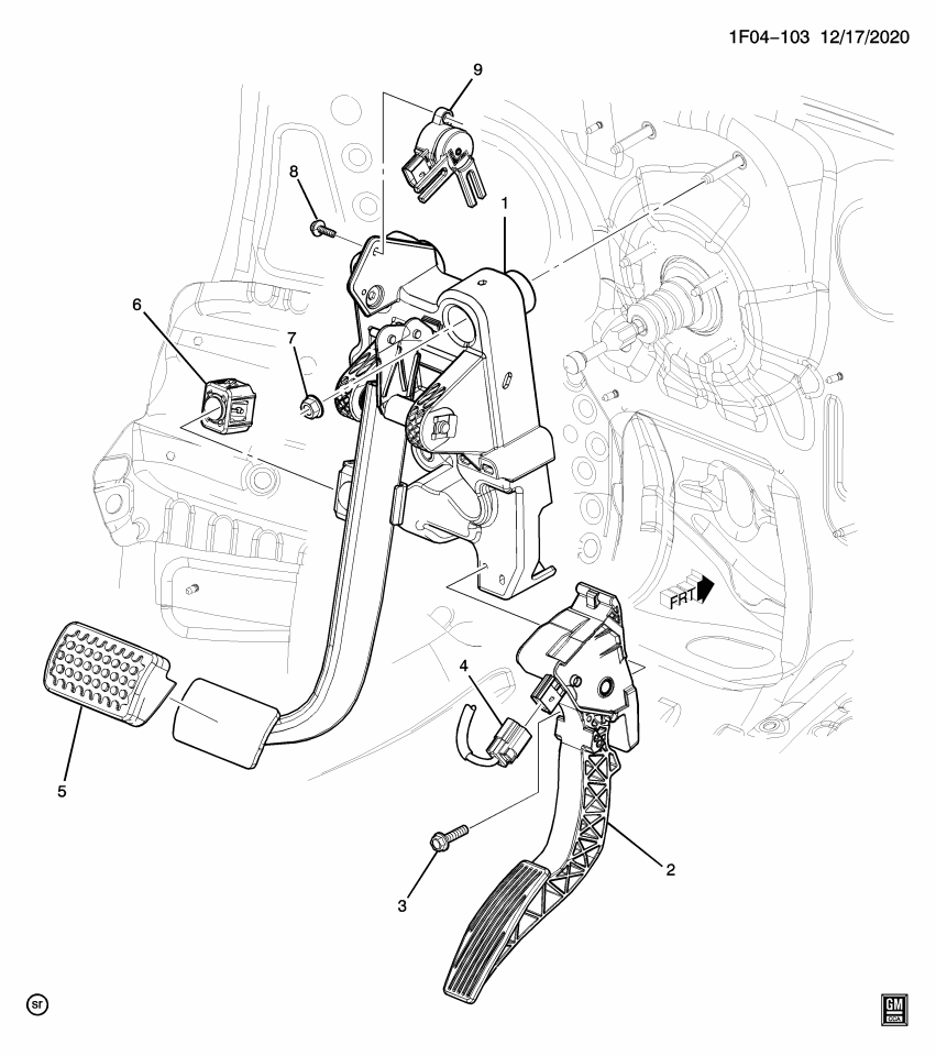 GM 95352202 Bolt/Screw-Accelerator Pedal Pad