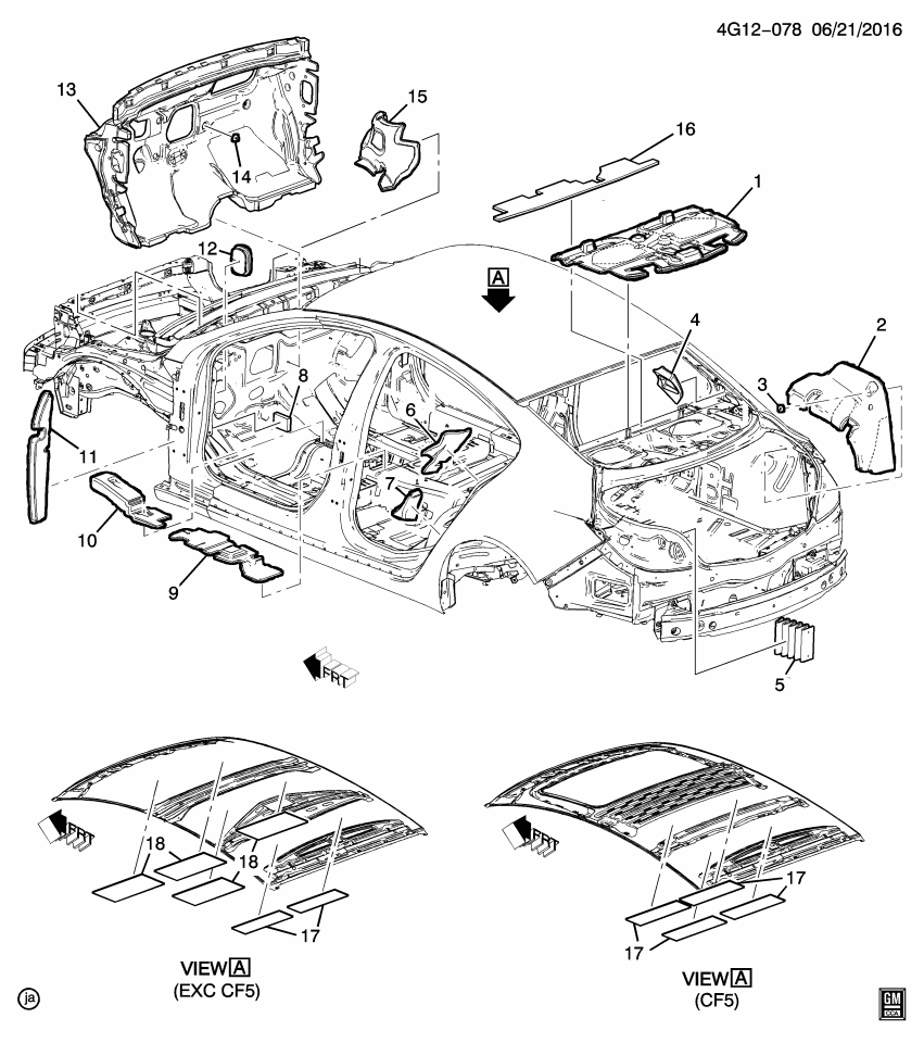 GM 20922296 Insulator-Body Side Outer Panel