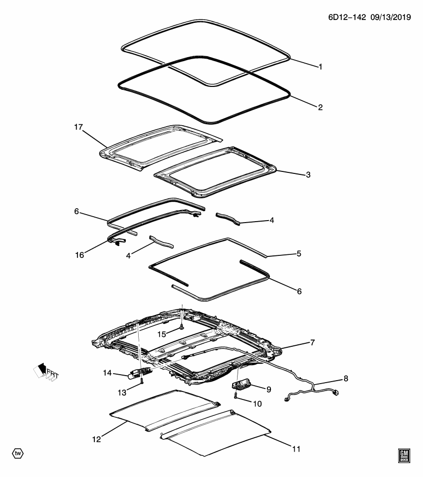 GM 85133779 HOUSING ASM-SUN RF