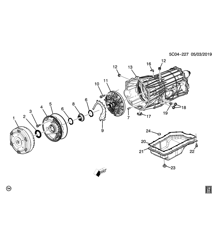 GM 11549158 BOLT, A/TRNS CASE CVR