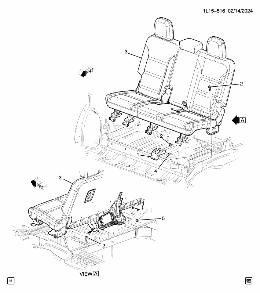 GM 26422108 COVER-3RD ROW ST RSR *BLACK K