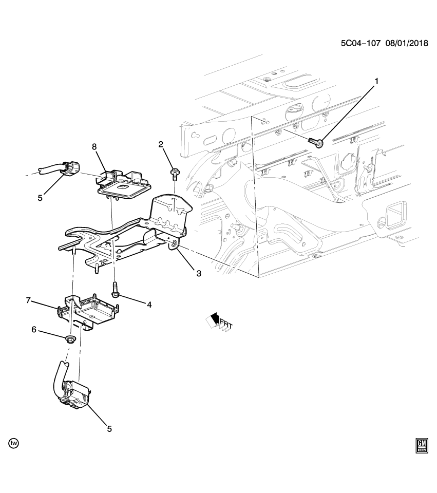 GM 13546334 MODULE ASM-TRLR LP CONT