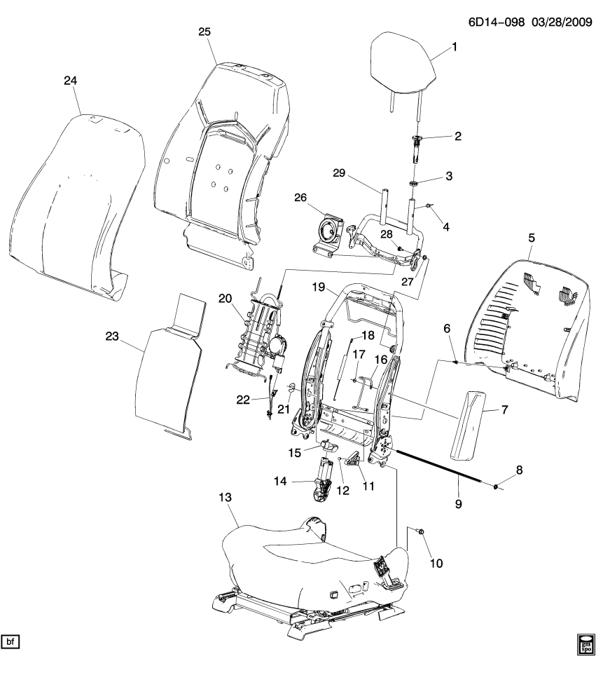 GM 19244067 Bolt/Screw, Front Seat Head Restraint <See Guide/Contact Bfo>