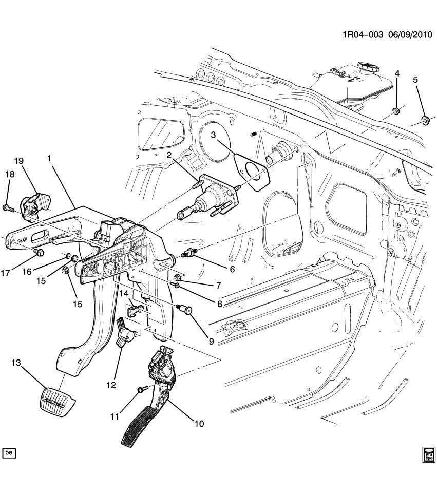 GM 23441701 PAD, BRK PED