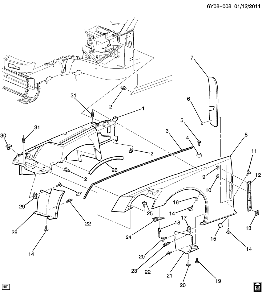 GM 11519750 Nut - Push In