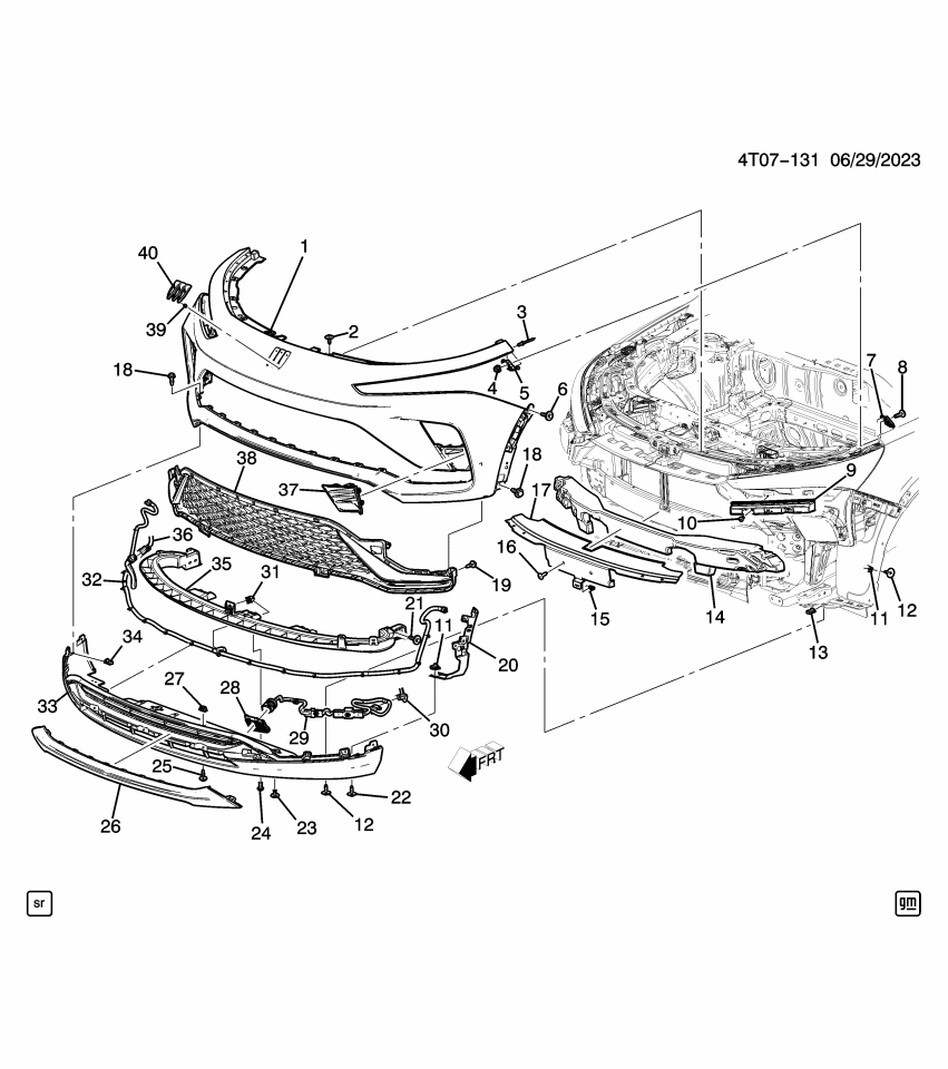 GM 42845578 HARNESS ASM-FRT OBJECT ALARM SEN WRG