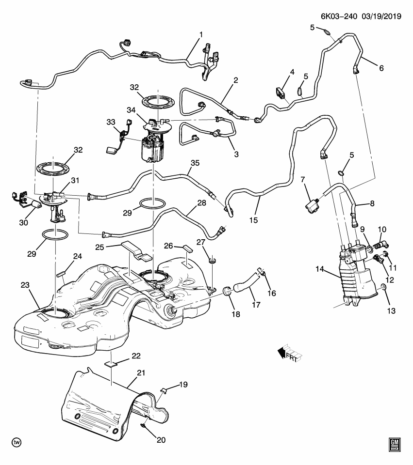 GM 84119325 Hose Asm-Evap Emission Canister