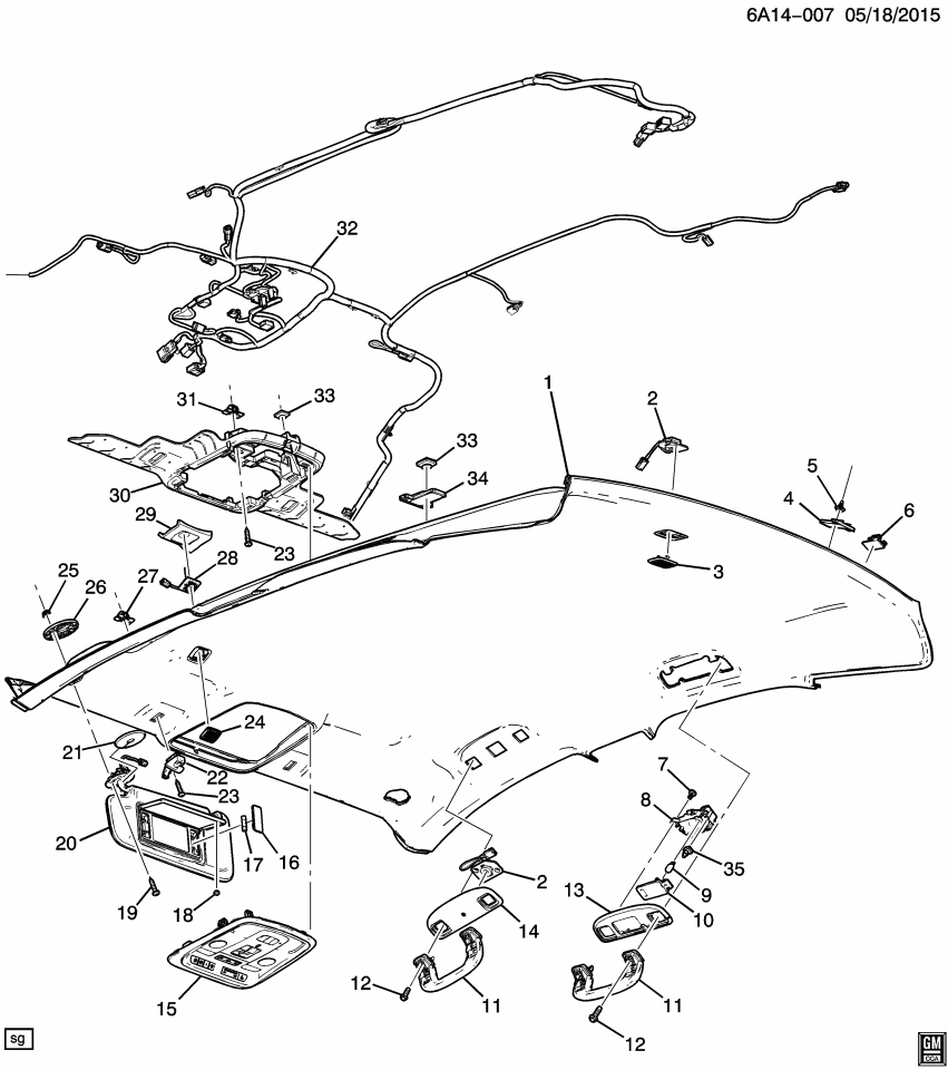 GM 23296207 Harness Asm-Windshield Header Wiring