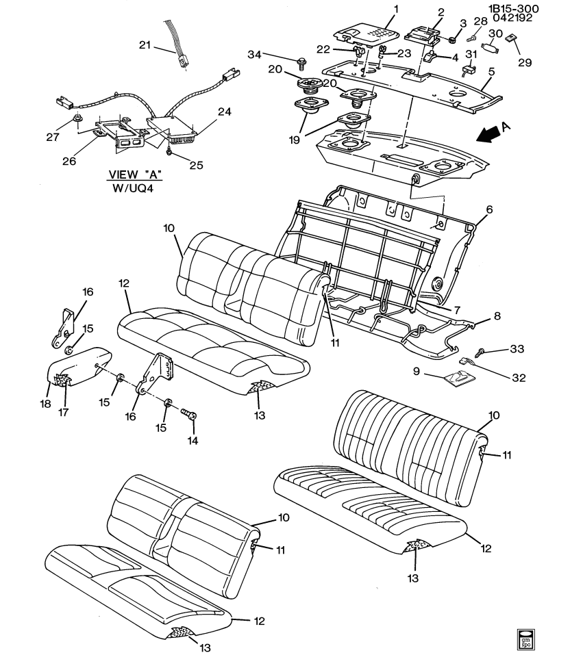 GM 17903587 Cover Asm-Rear Seat Cushion *Sapphire K
