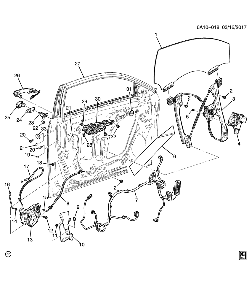 GM 23111851 Cover Asm-Front Side Door Lock