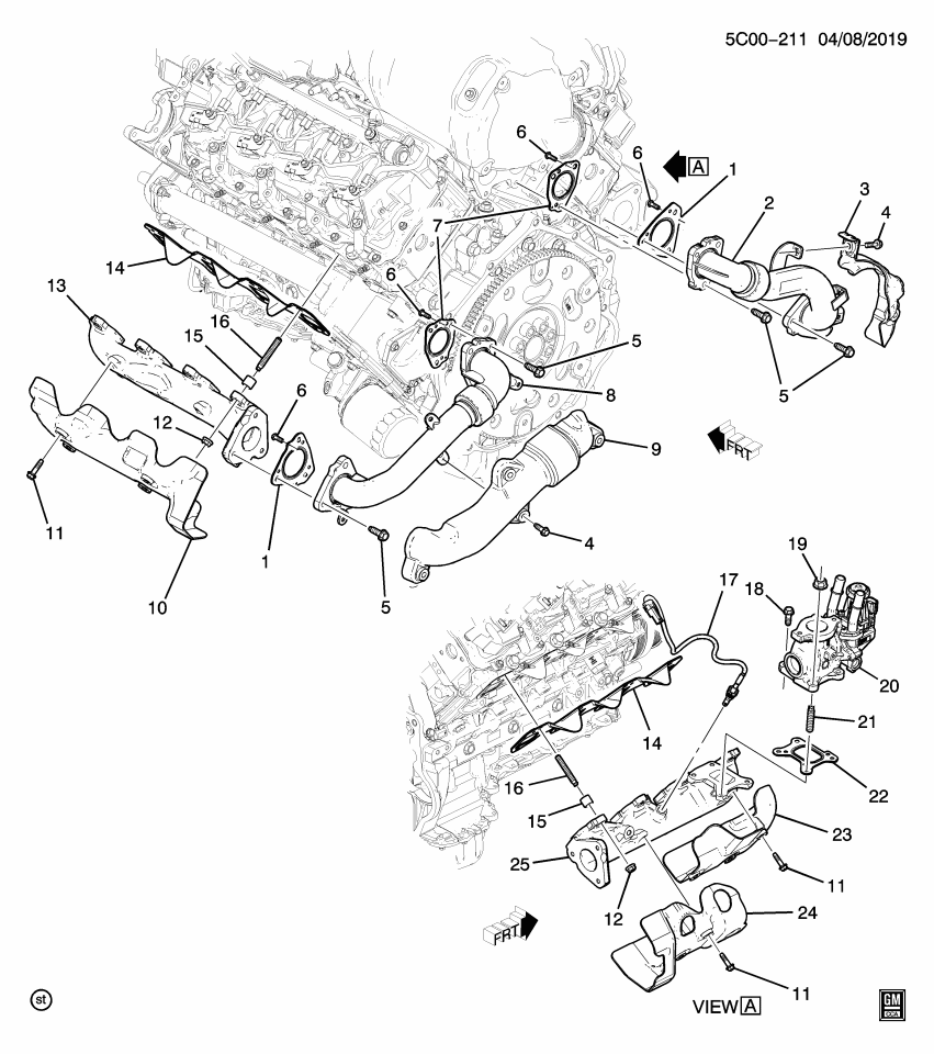GM 11547207 RETAINER, EXH TURBO INL PIPE