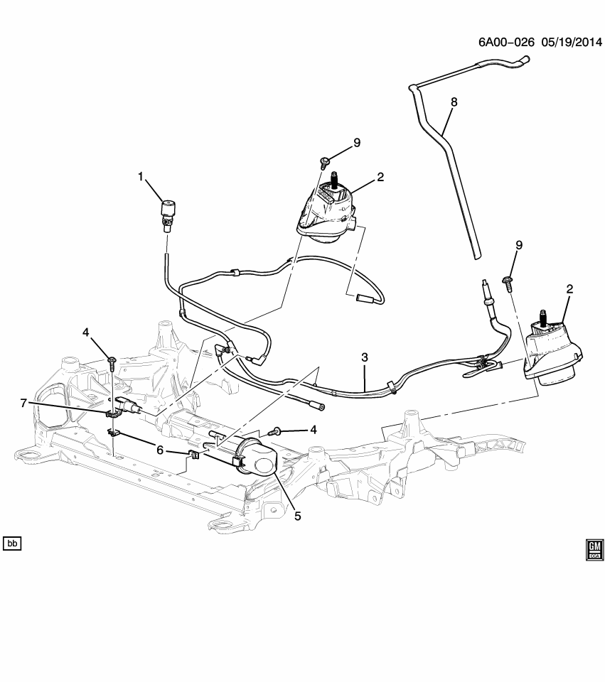 GM 23234891 Hose-Engine Mount Vacuum