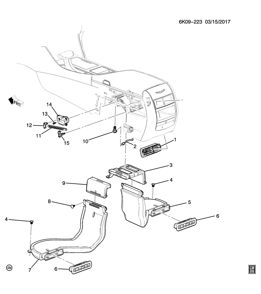 GM 84165752 Link-Front Floor Console Rear Air Valve Actuator Lever