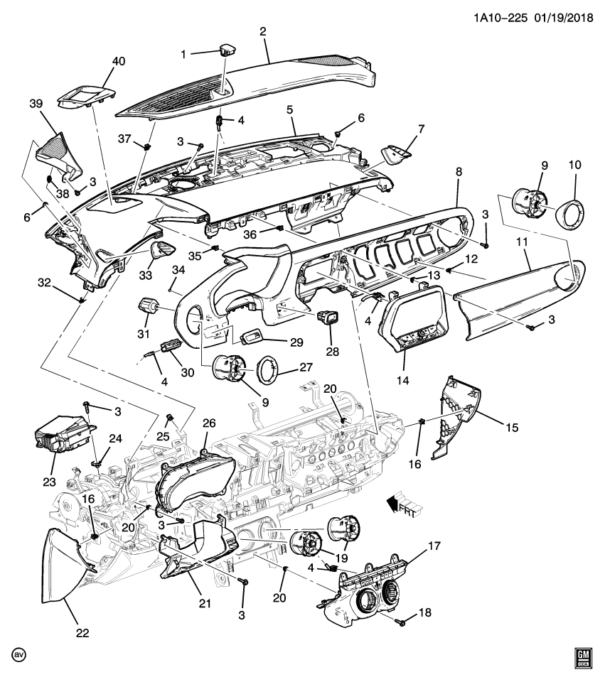GM 84441501 Dash Control Unit