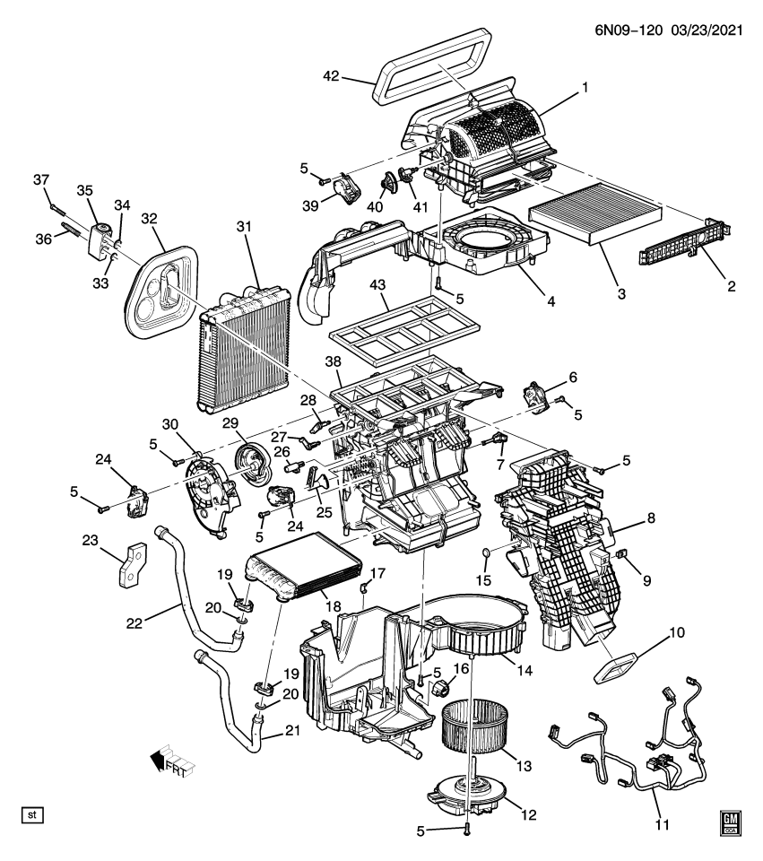 GM 84705001 SEAL-A/C EVPR & BLO MDL