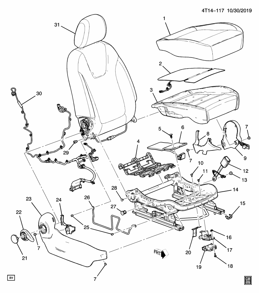 GM 42743320 Passenger Discriminating Sensor