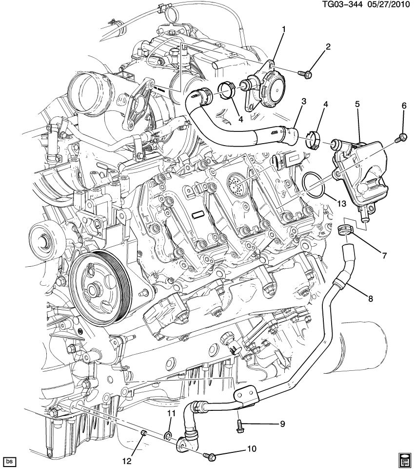 GM 12654254 Seal-Pcv Oil Separator (O Ring)