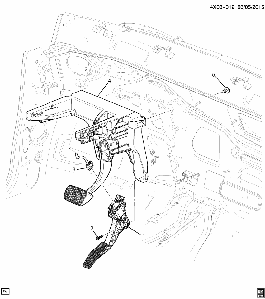 GM 84366782 Pedal Travel Sensor