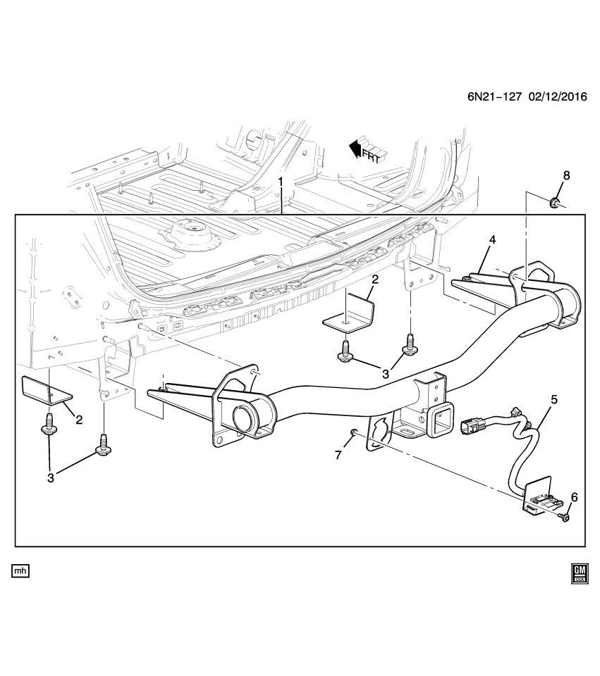 GM 84387673 HARNESS PKG-TRLR WRG